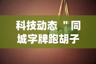 科技动态 ＂同城字牌跑胡子技巧”(透视挂)详细用法教程