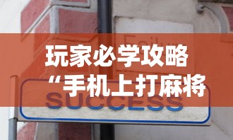 玩家必学攻略“手机上打麻将可以开挂吗”真实开挂技巧分享